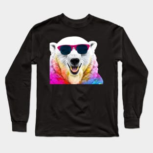 Colorful Polar Bear Long Sleeve T-Shirt